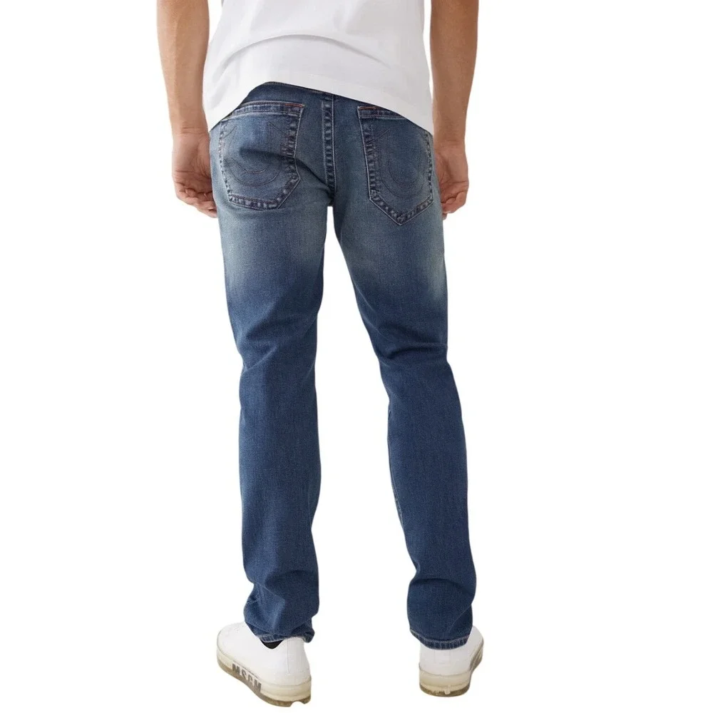 True Religion Rocco Relaxed Skinny Jeans Mens‎ Size 38 Faded Wash Denim $164